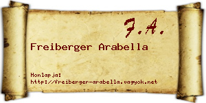 Freiberger Arabella névjegykártya